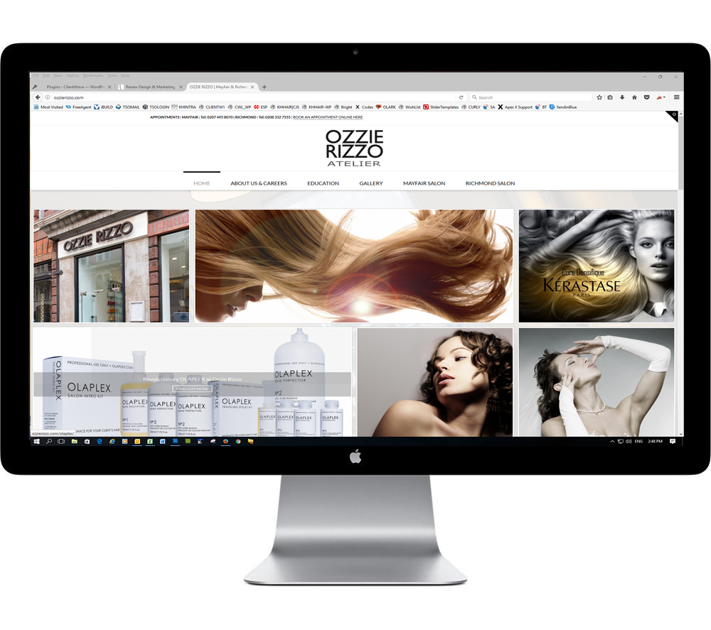 Website Design for Hair salons in London