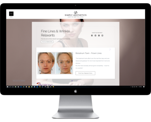 Website design for aesthetic clinics